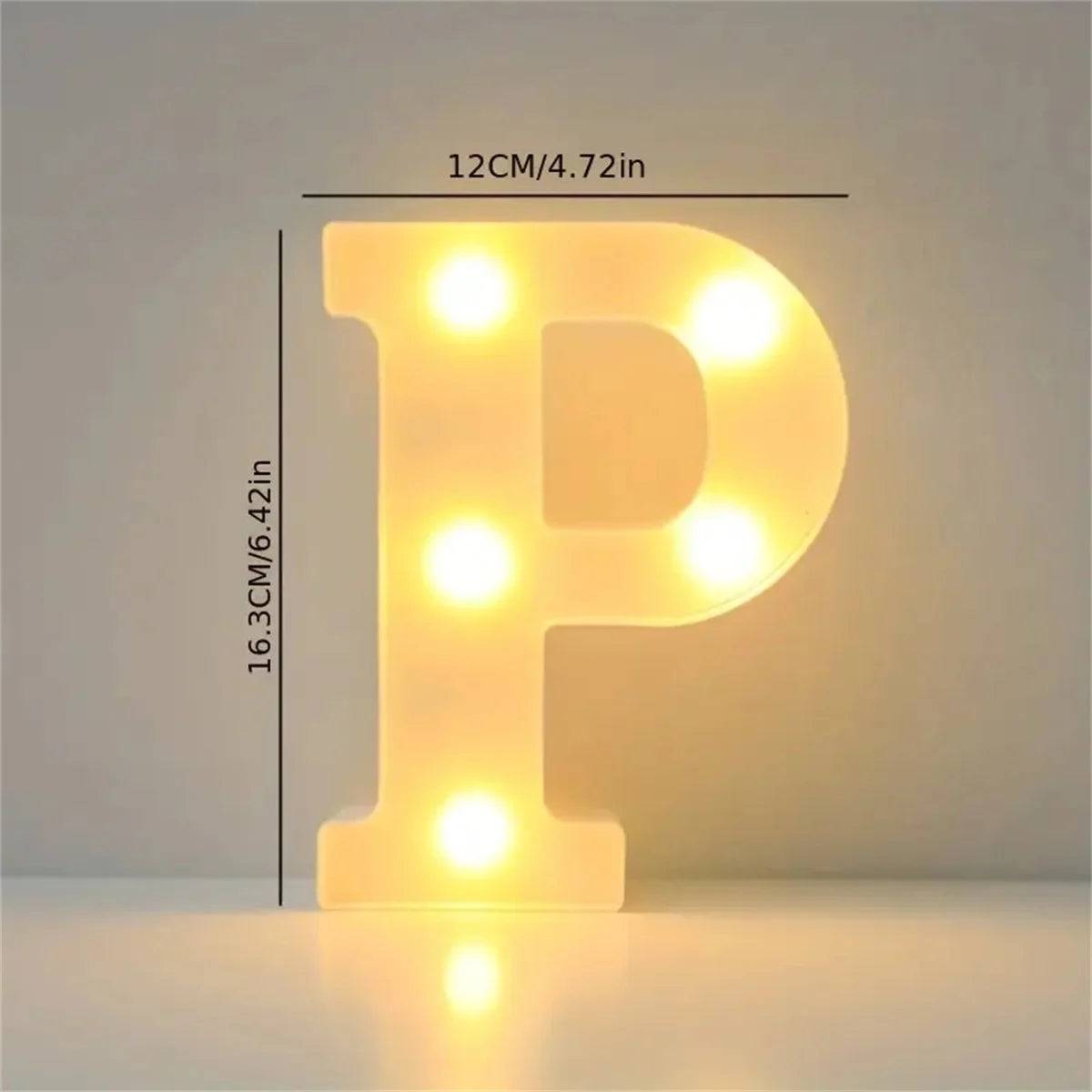 16cm (6.3 in) LED Marquee Letter & Number Light - Battery-Operated Night Lamp for Home, Wedding, Bar & Party Decor