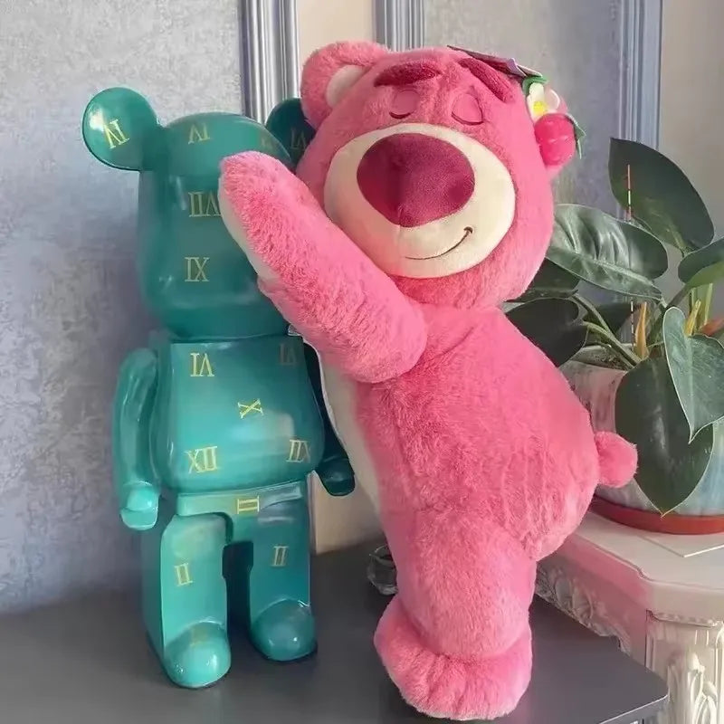 Strawberry Bear Plush Pillow Stuffed Toy - Soft Sofa Cushion Gift for Kids & Teens, Multiple Sizes 12–35 in (30–90 cm)