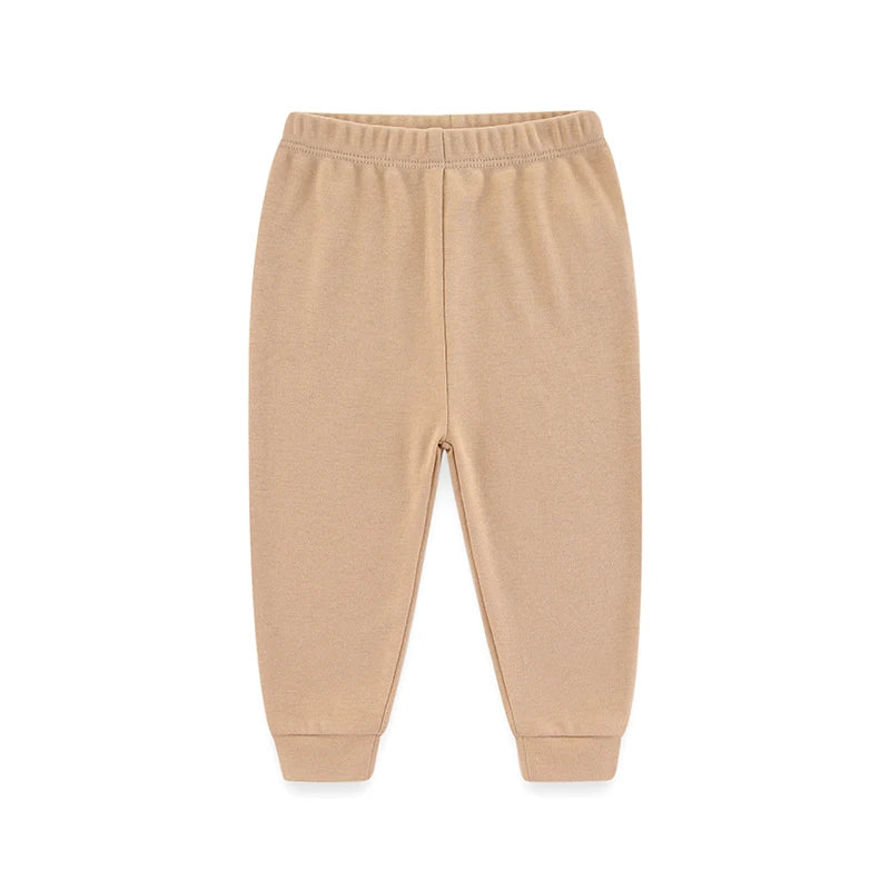 1/3-Pack All-Season 100% Cotton Baby Pants (0-12 Months) Soft Unisex Infant Trousers Elastic Waist Cartoon Print