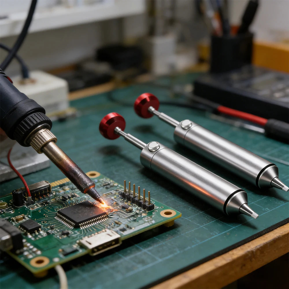 Aluminum Alloy Manual Desoldering Pump Solder Sucker Vacuum Tin Remover for PCB Repair