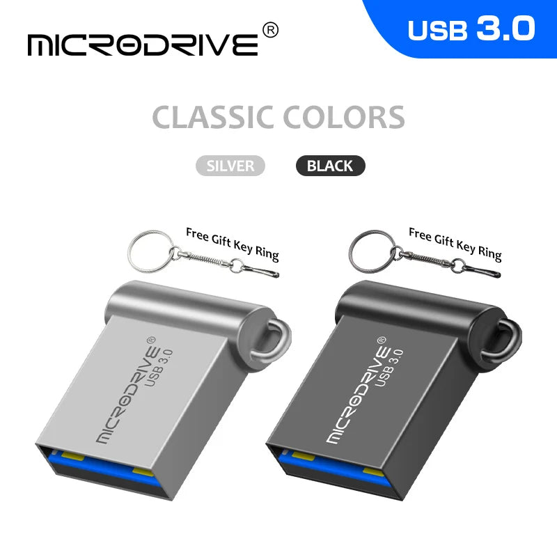USB 3.0 Metal Mini Flash Drive – High-Speed USB Stick, 16GB / 32GB / 64GB / 128GB