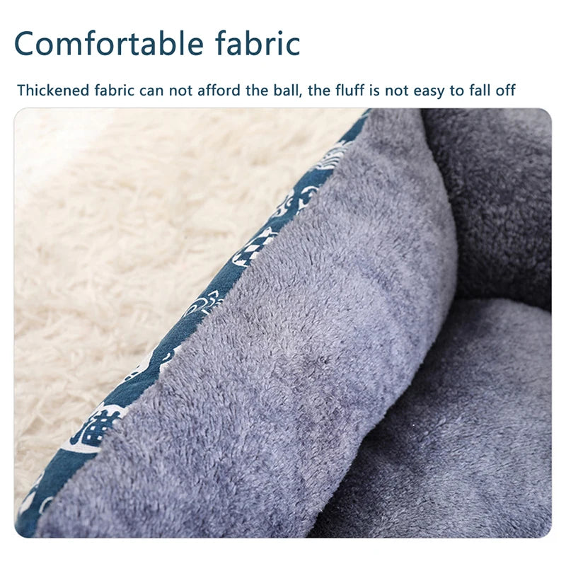 Plush Winter Pet Bed for Dogs & Cats - Thickened Breathable Dog Sofa with Non-Slip Bottom, Multiple Sizes S-XXXL