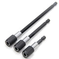 1/4-Inch (6.35mm) Hex Quick-Release Screwdriver Extension Rods 3-Pack 60/100/150mm