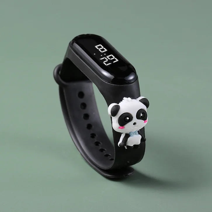 Kids LED Touch Sports Watch – Silicone Digital Bracelet, 45mm Waterproof (5ATM) Cartoon Character Design for Girls & Boys