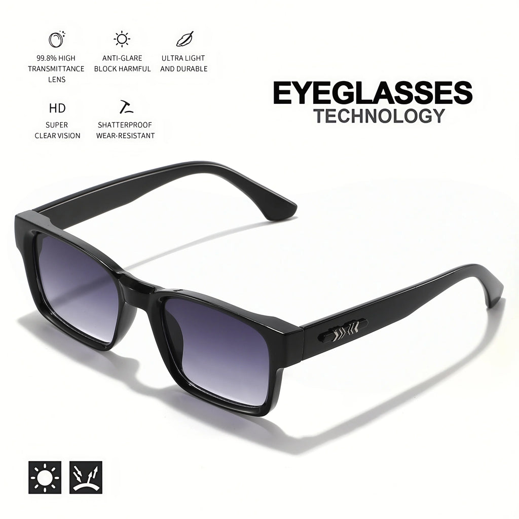 Retro Punk Square Sunglasses - UV400 Polycarbonate Frame Unisex Protective Shades