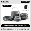4-7 Person Camping Cookware Set - Lightweight Aluminum Pot Set for Outdoor Picnic & Backpacking