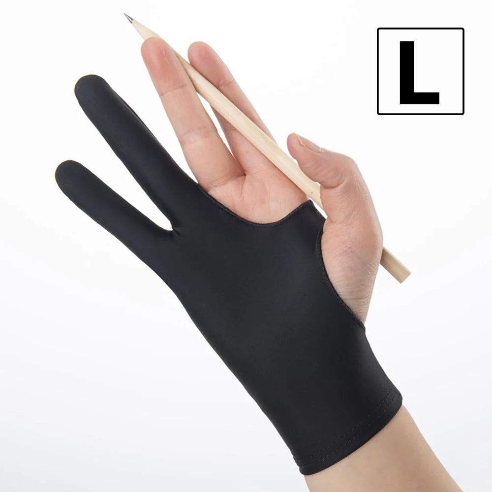 2-Finger Drawing Glove for Touchscreen Tablets & Phones – Anti-Sweat Anti-Fouling Stylus Glove for Digital Artists