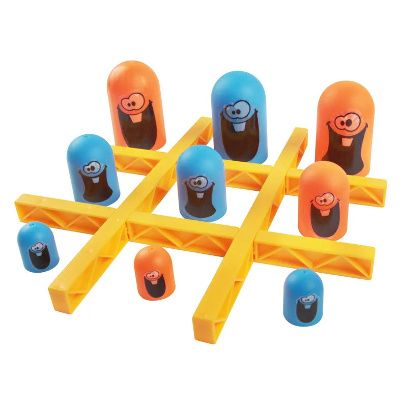 2-Player Tic-Tac-Toe Eat-or-Be-Eaten Parent-Child Interactive Strategy Game