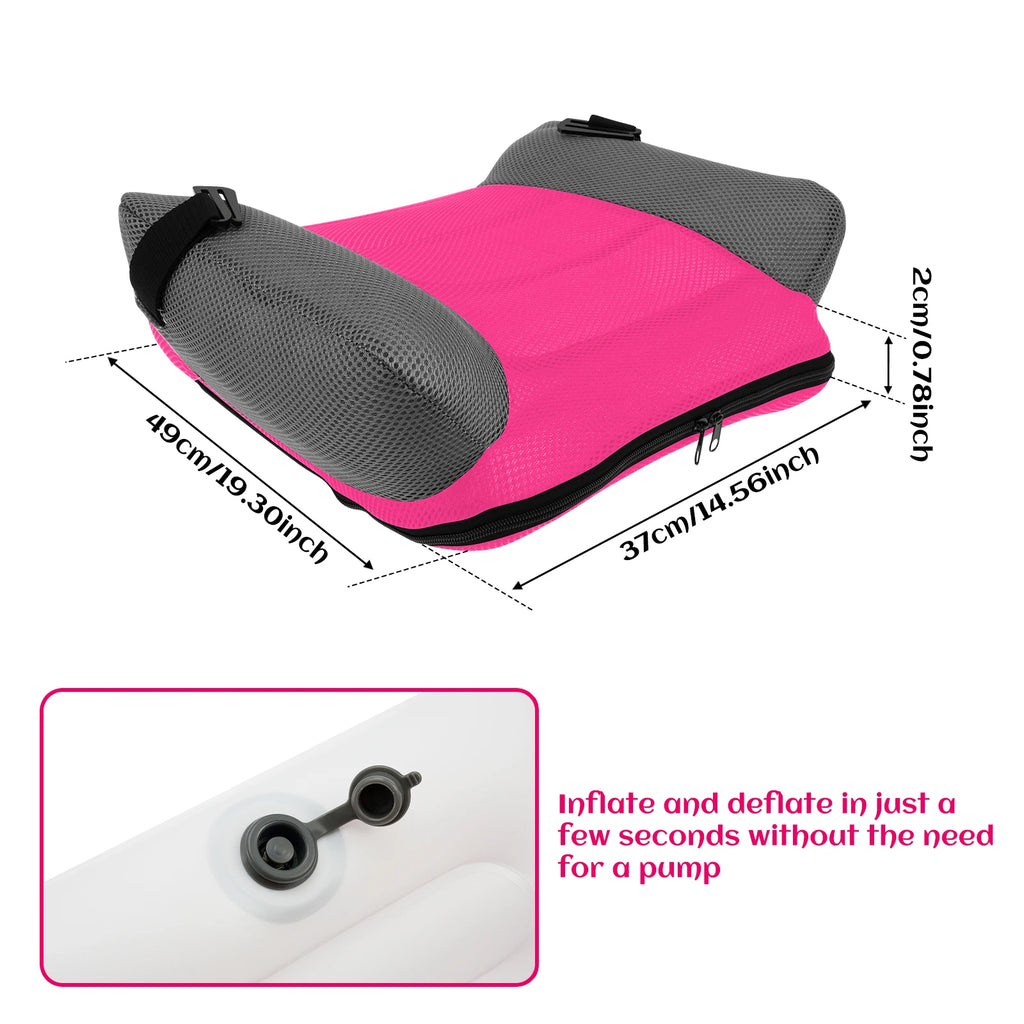 Inflatable Car Booster Seat for Kids – Portable PVC Travel Booster Cushion with Carry Bag, Universal