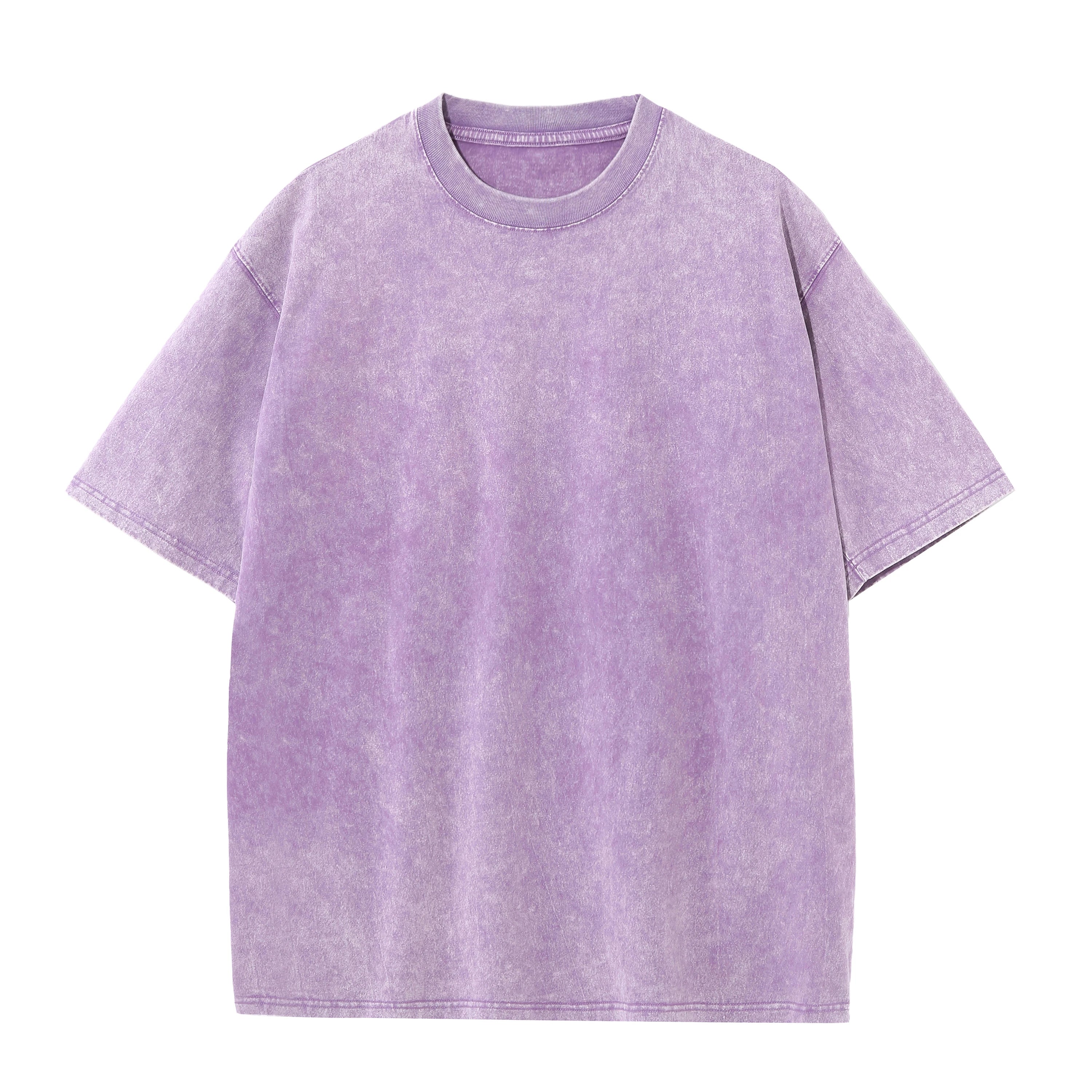 Men's Summer Cotton Distressed Drop Shoulder T-Shirt Loose Breathable Casual Tee