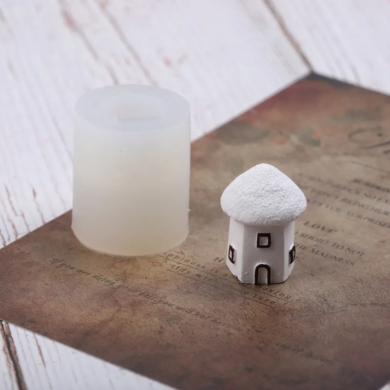 Christmas House Igloo Silicone Mold for Candle Making, Fondant & Chocolate Cake Baking