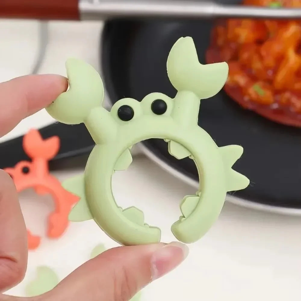 Silicone Crab Spatula Holder Pot Clip — Heat-Resistant Spoon Rest & Overflow Guard (1/2/4/6-Pack)