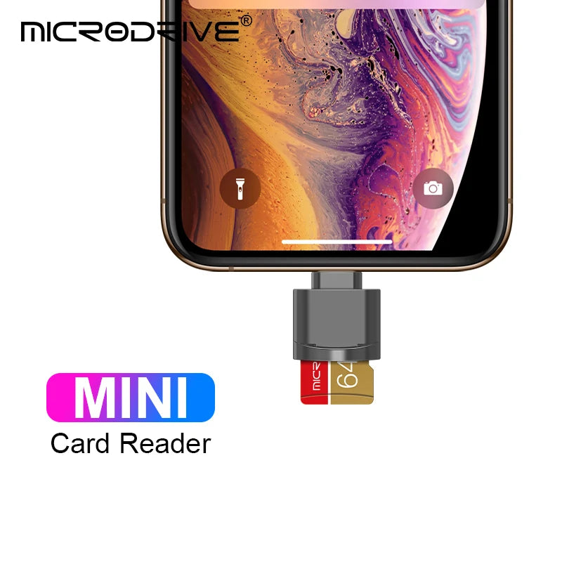 Lightning Micro SD (TF) Card Reader for iPhone & iPad, Photo & File Transfer, Supports up to 512GB