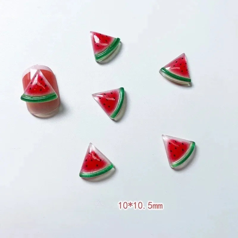 20-Pack 3D Mini Red Cherry Nail Charms Resin Nail Art Decorations for DIY Manicure