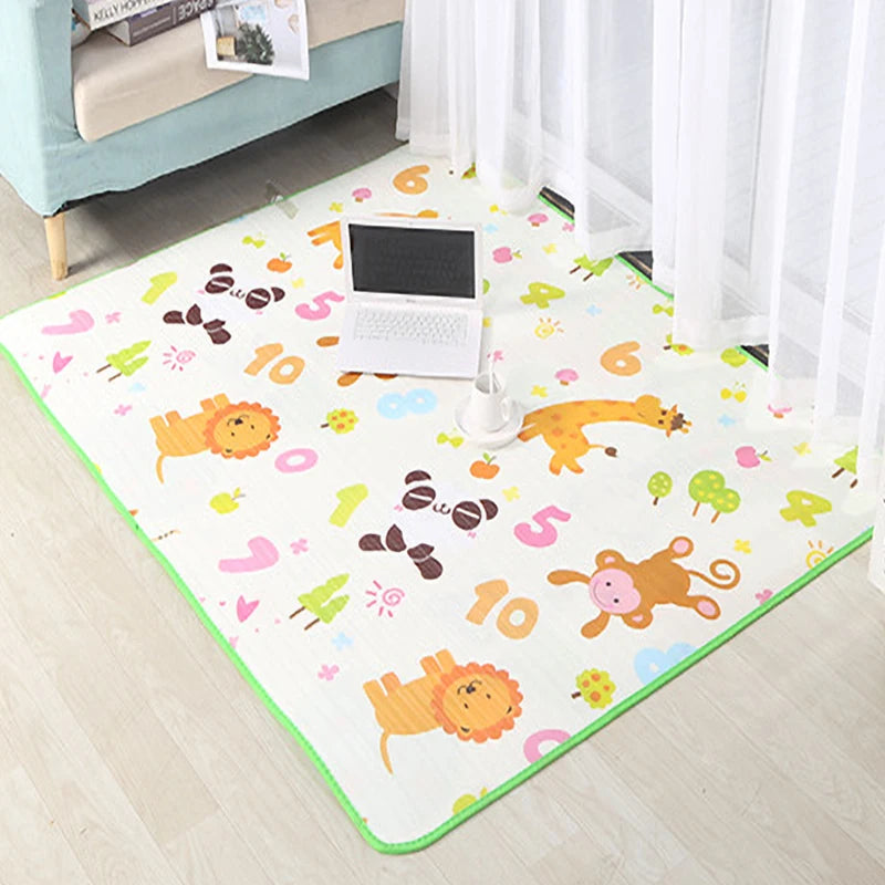 Baby Play Mat 120×90 cm (47.2×35.4 in) EPE Foam Activity Gym Crawling Mat Waterproof Play Rug for Infants & Kids
