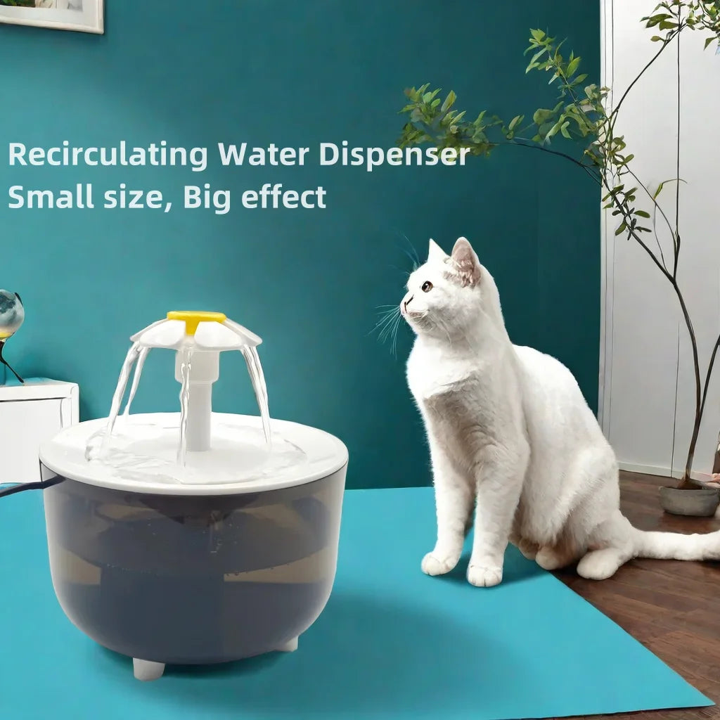 USB-powered 1.2L automatic cat water fountain, view 2