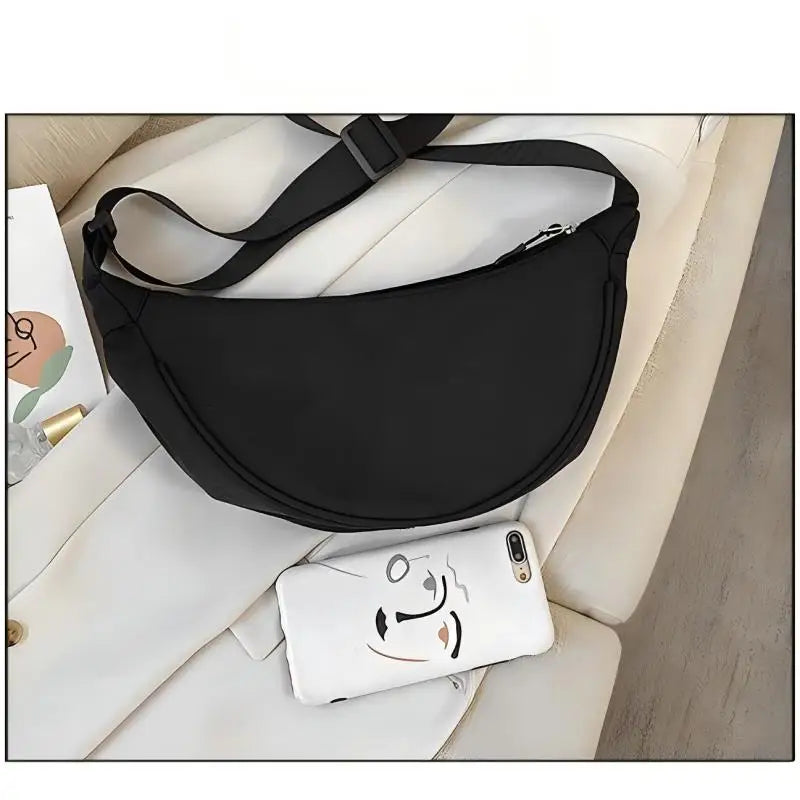 Large Nylon Hobo Dumpling Shoulder Bag for Women - Casual Travel and Commuter Bag