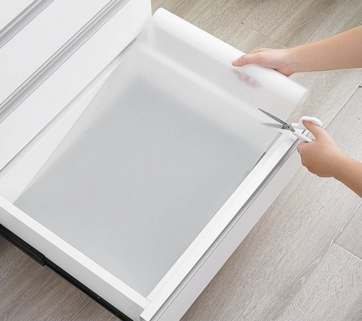 EVA Non-Slip Drawer & Shelf Liner — 30cm x 1.5m & 60cm x 5m (11.8in x 59.1in & 23.6in x 196.9in) Waterproof Oil-Resistant Cabinet Mat, Non-Adhesive