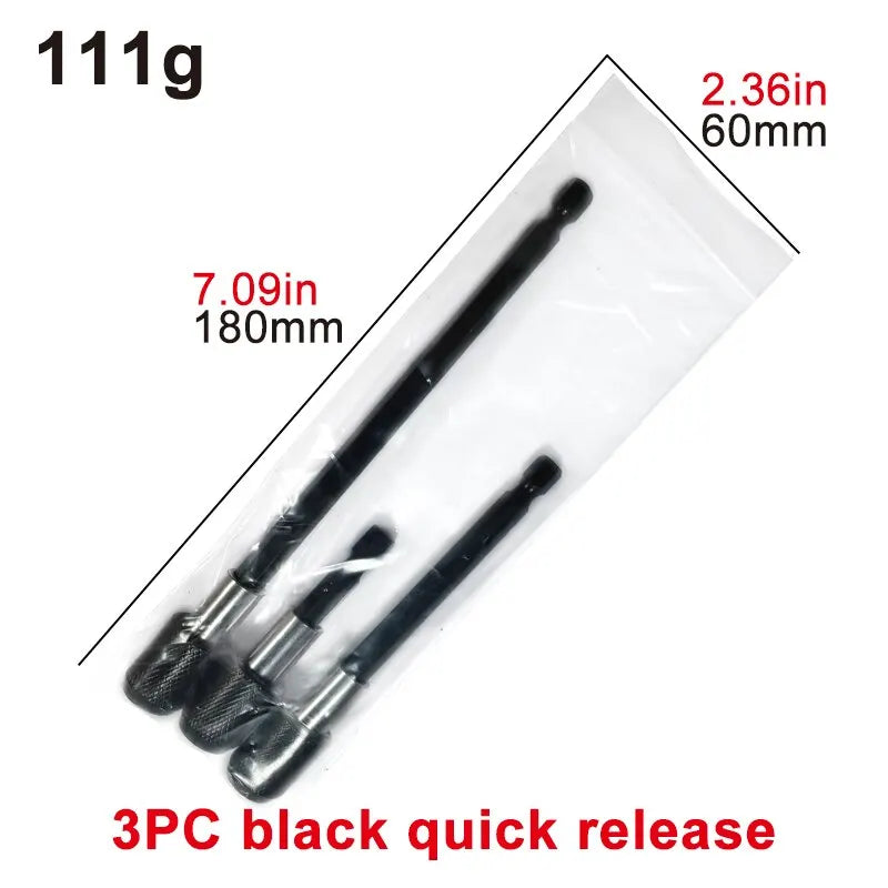 1/4-Inch (6.35mm) Hex Quick-Release Screwdriver Extension Rods 3-Pack 60/100/150mm