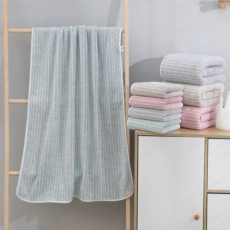 Quick-Drying Coral Fleece Bath Towel Set – Thick Absorbent Pool & Sports Towels 35x75cm (13.8x29.5in) & 70x140cm (27.6x55.1in)
