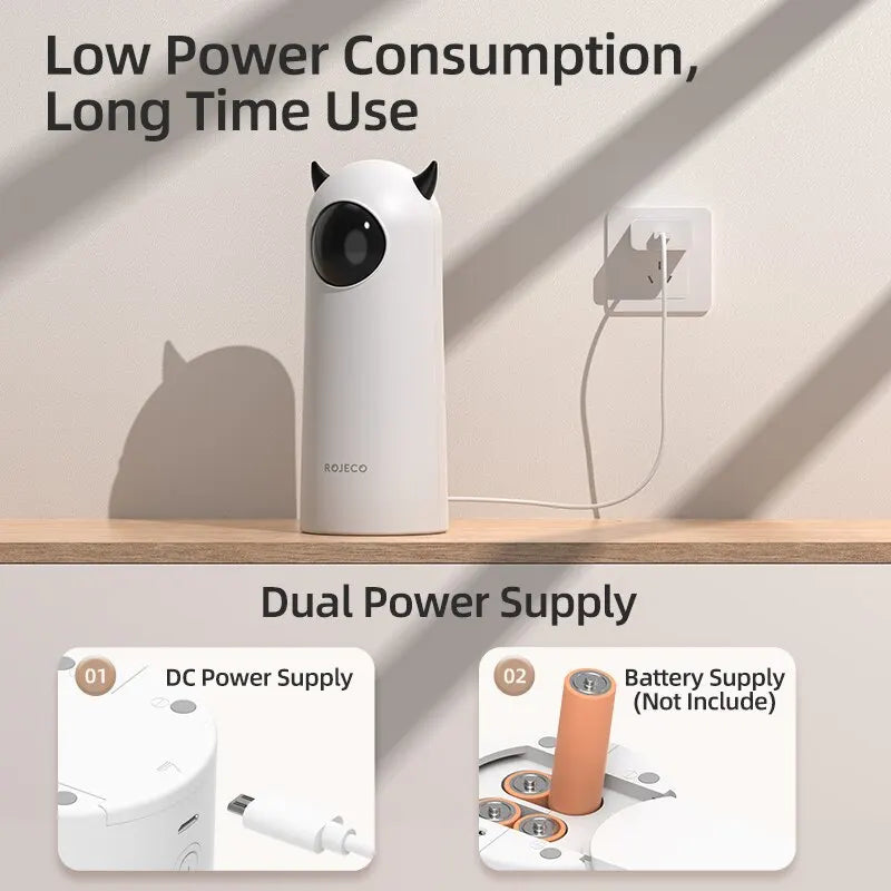Interactive Automatic LED Laser Cat Toy – Handheld Spinning Battery-Powered Pet Teaser for Indoor Cats