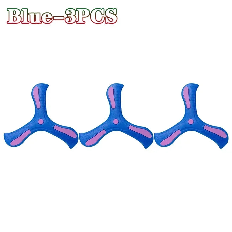 Soft Foam Three-Leaf Boomerang Flying Disc for Kids & Adults, Beginner-Friendly Outdoor Throwing Toy