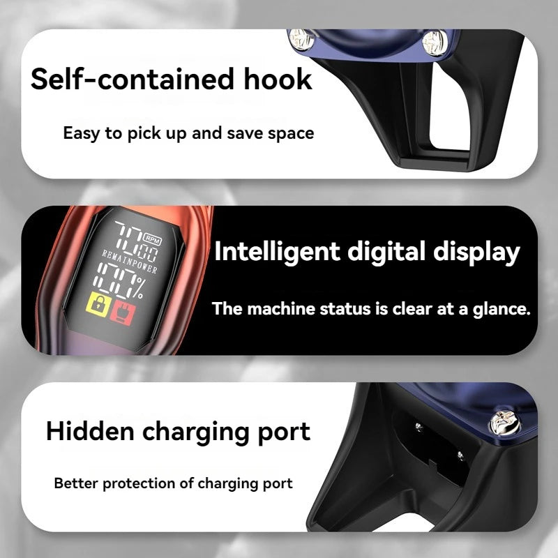 Rechargeable Cordless Hair Trimmer – Stainless Steel Blades, Wet/Dry Electric Trimmer for Hair, Beard, Bikini & Eyebrows