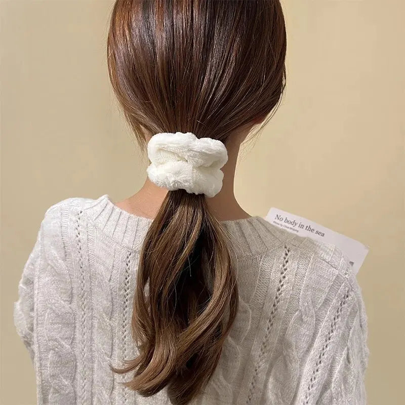 Plush Cotton-Blend Scrunchies Set 7 or 21 Pack - Elastic Hair Ties & Ponytail Holders for Women & Girls