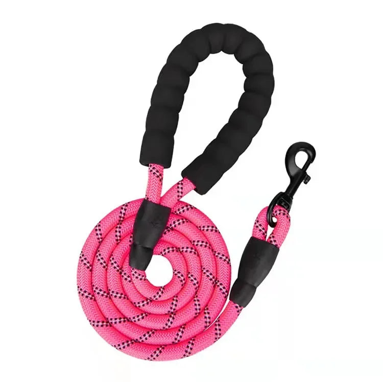 Reflective Heavy-Duty Dog Leash – Nylon Anti-Pull Leash for Small, Medium & Large Dogs