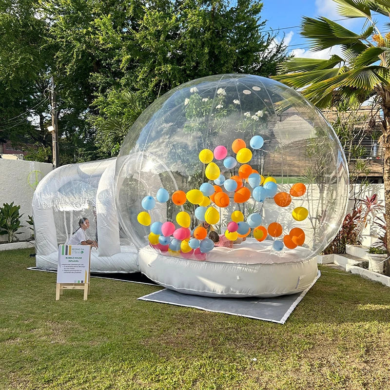 Inflatable Bubble Dome Play Tent for Kids - Transparent PVC Outdoor Bubble House with Blower, 10ft (3m) or 13ft (4m) for Parties & Trampoline Play