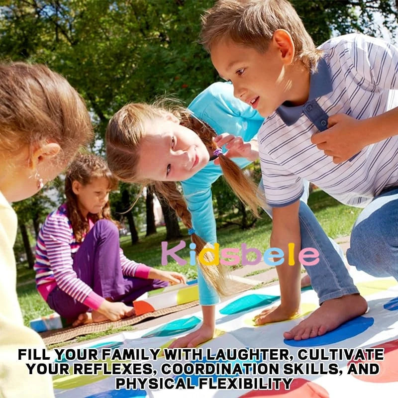 Twister Game Play Mat with Spinner – 63 x 43 in (160 x 110 cm) Indoor & Outdoor Family Party Game, Parent-Child Interactive Toy