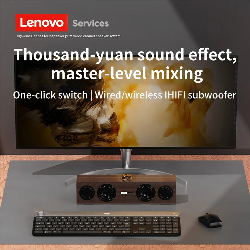 Multimedia Bluetooth Speaker Dual-Mode Wired & Wireless Retro Subwoofer for TV, PC & Mobile (USB Powered)