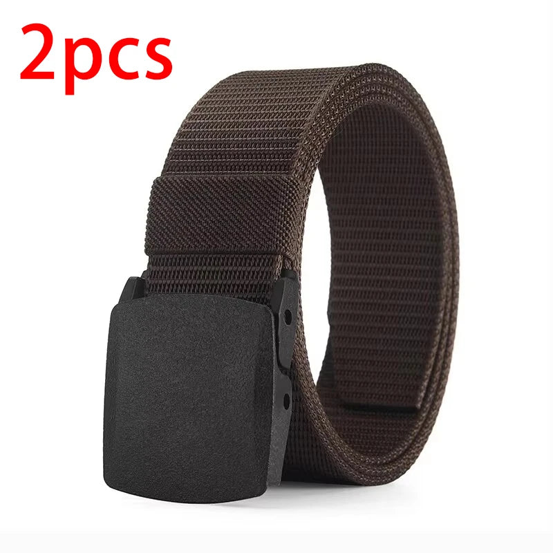 Unisex Canvas & Polyester Metal-Free Tactical Belt — 3.7 cm (1.46 in) Wide, Outdoor Casual Belt for Jeans & Training