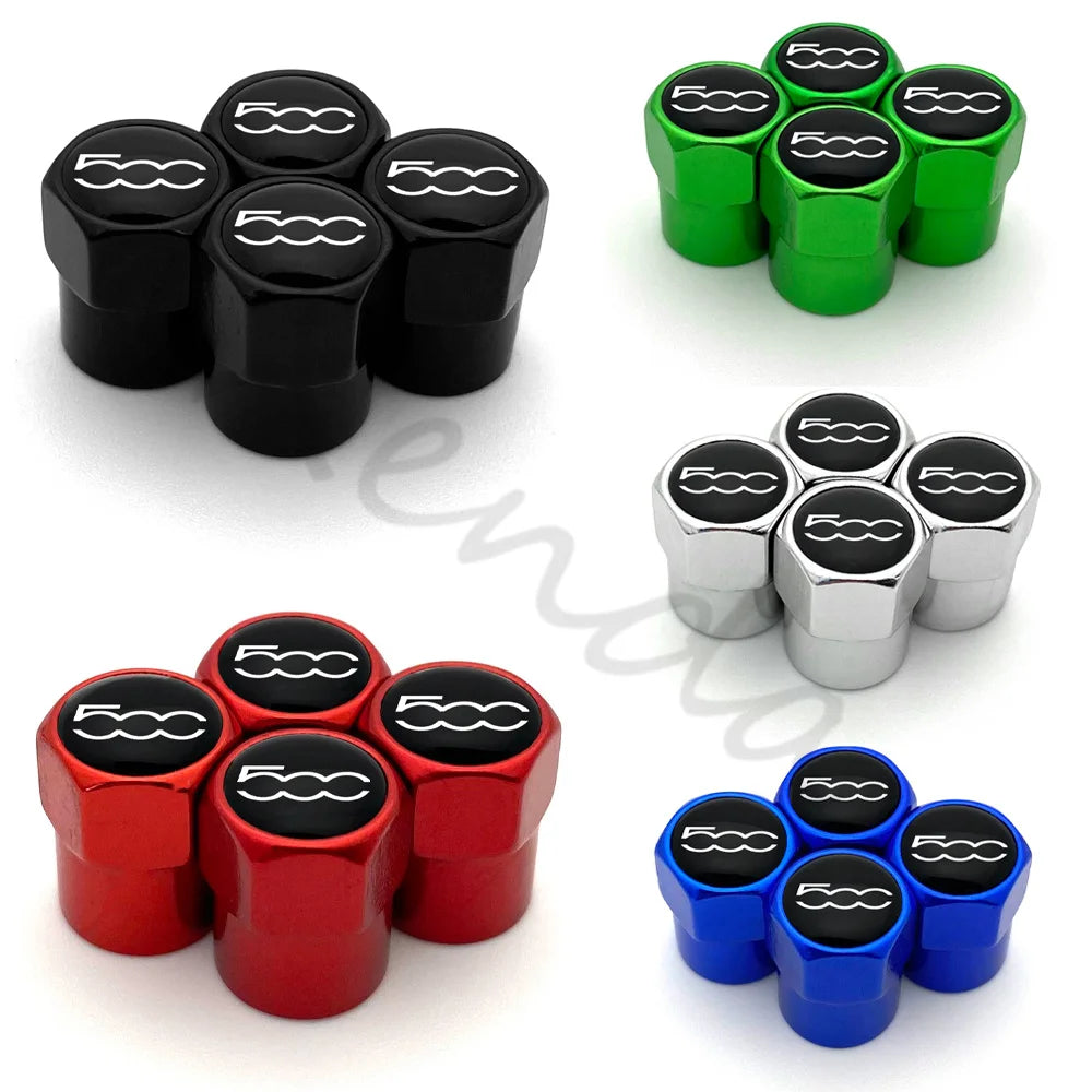 4-Pack Aluminum Alloy Tire Valve Stem Caps – Airtight Dustproof Wheel Valve Covers