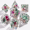 Handmade Resin 7-Piece D20 Polyhedral Dice Set for Dungeons & Dragons & Tabletop RPGs