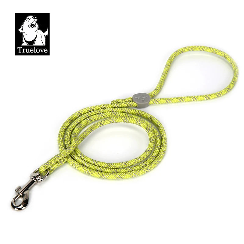 Lightweight Nylon Rope Dog Leash – 120 cm (47 in) Durable Clip for Small Dogs & Cats, Striped Outdoor Walking & Training Lead