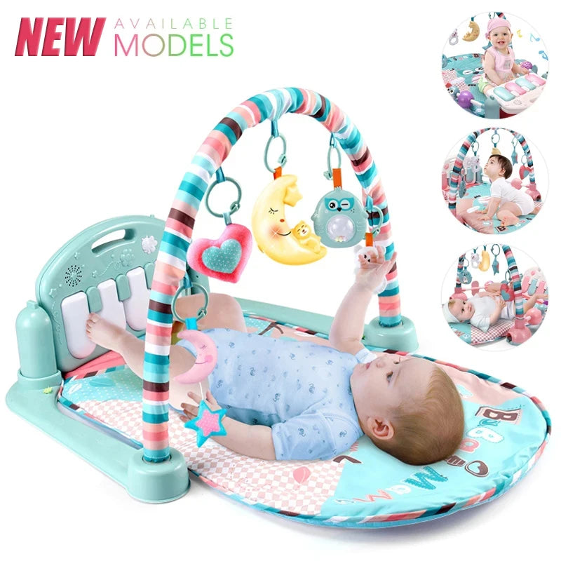 Baby Kick & Play Piano Gym Mat - Musical Tummy Time Activity Playmat for 0-36 Months (30 x 23 x 16.5 in / 76 x 58 x 42 cm)