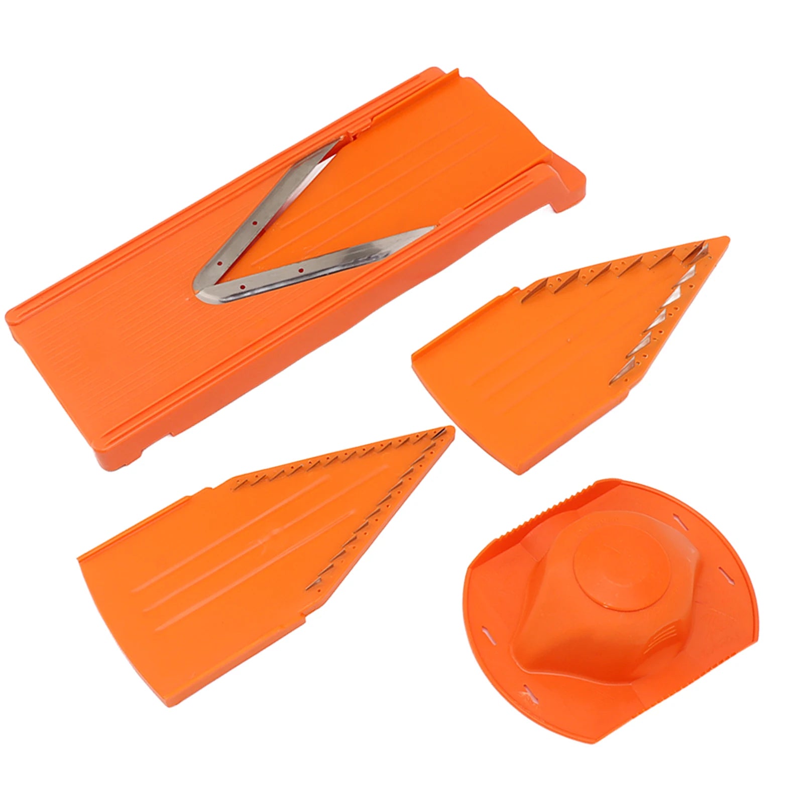 V-Blade Mandoline Vegetable Cutter – Manual Kitchen Slicer with Hand Guard & 3 Stainless Steel Blades