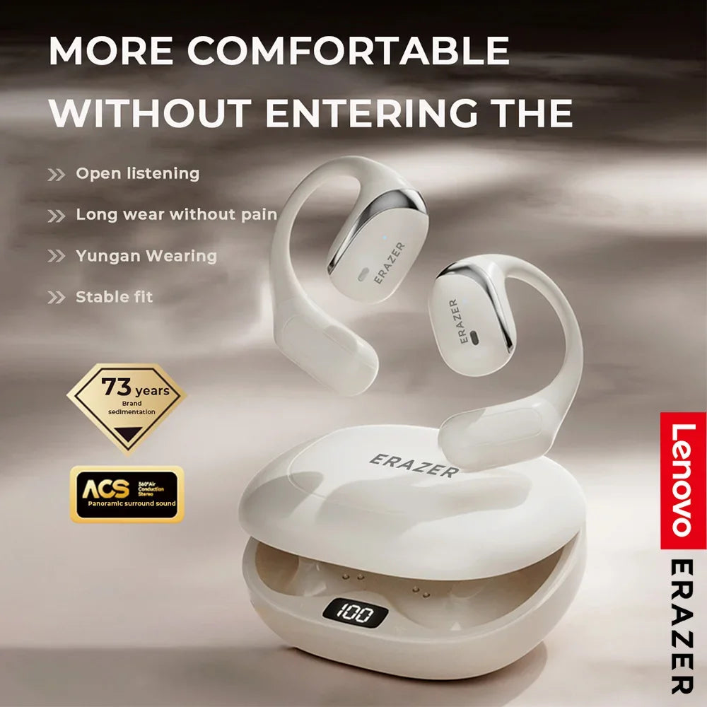 Open-Ear Wireless Bluetooth Sports Headphones HiFi Stereo with Mic Noise Reduction IPX5 Waterproof