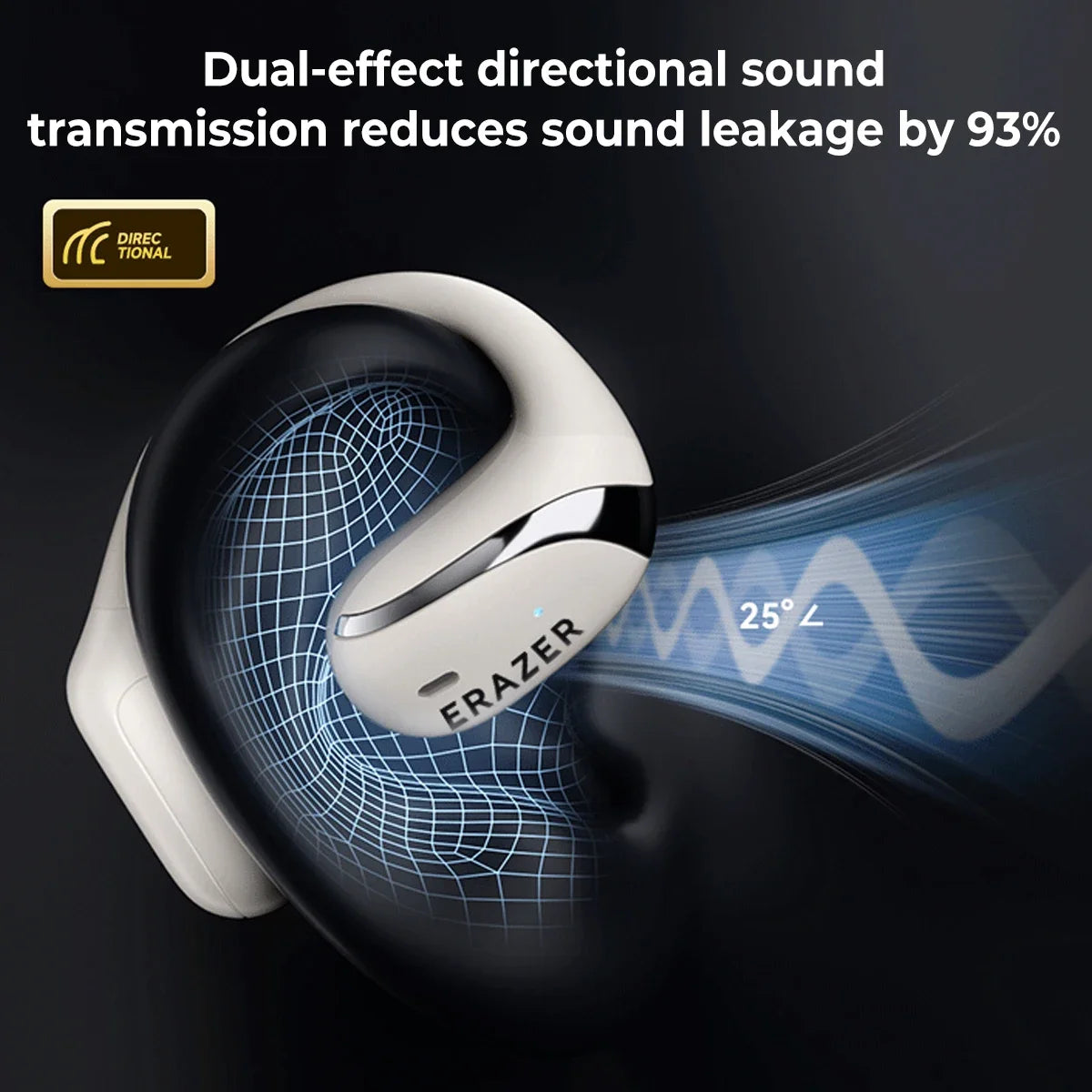 Open-Ear Wireless Bluetooth Sports Headphones HiFi Stereo with Mic Noise Reduction IPX5 Waterproof
