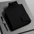 Men's Slim Fit Knit Turtleneck Sweater – Anti-Pilling Long Sleeve Pullover for Autumn & Winter
