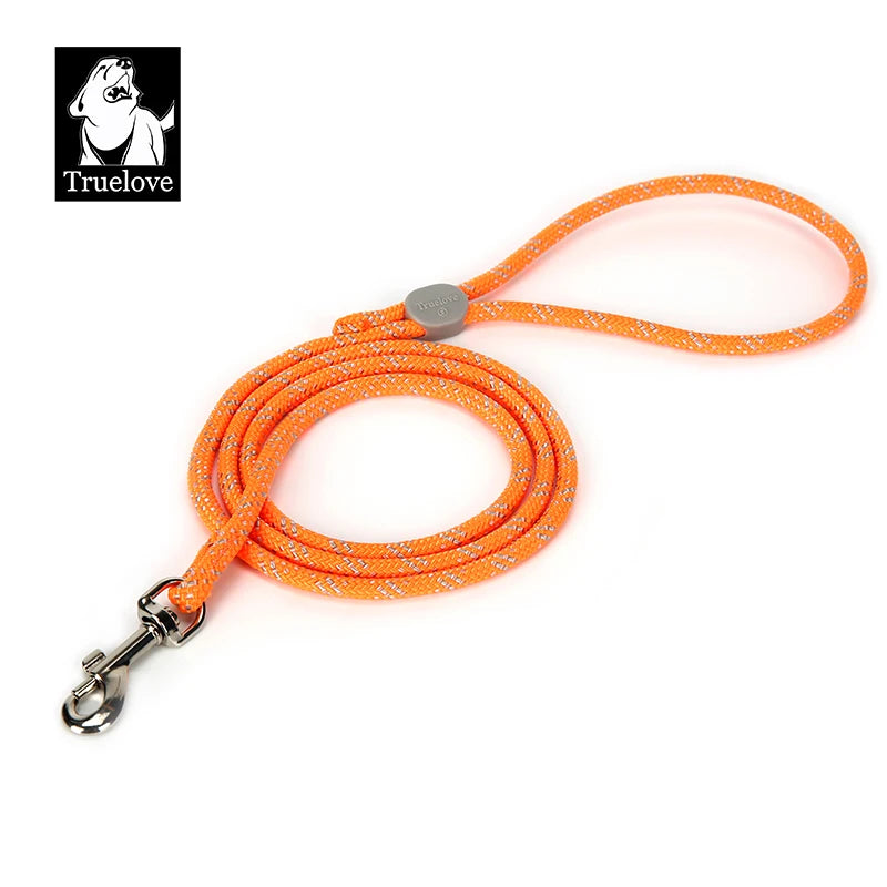 Lightweight Nylon Rope Dog Leash – 120 cm (47 in) Durable Clip for Small Dogs & Cats, Striped Outdoor Walking & Training Lead