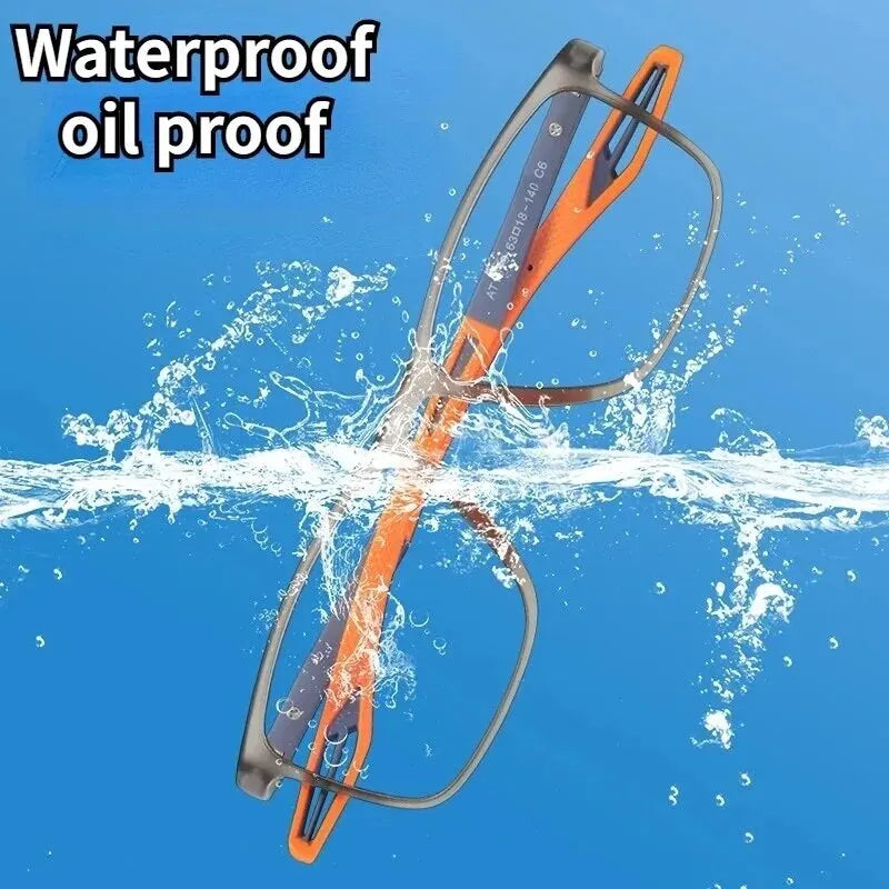 TR90 Rectangle Reading Glasses — Unisex Spring-Hinge Sports Presbyopia Anti Blue Light +1.00 to +4.00 (100–400)