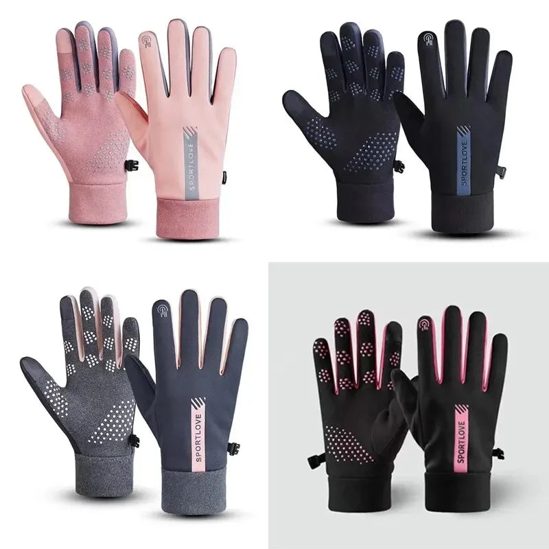 Women's Waterproof Winter Cycling Gloves - Windproof Anti-Slip Warm Outdoor Sports Gloves
