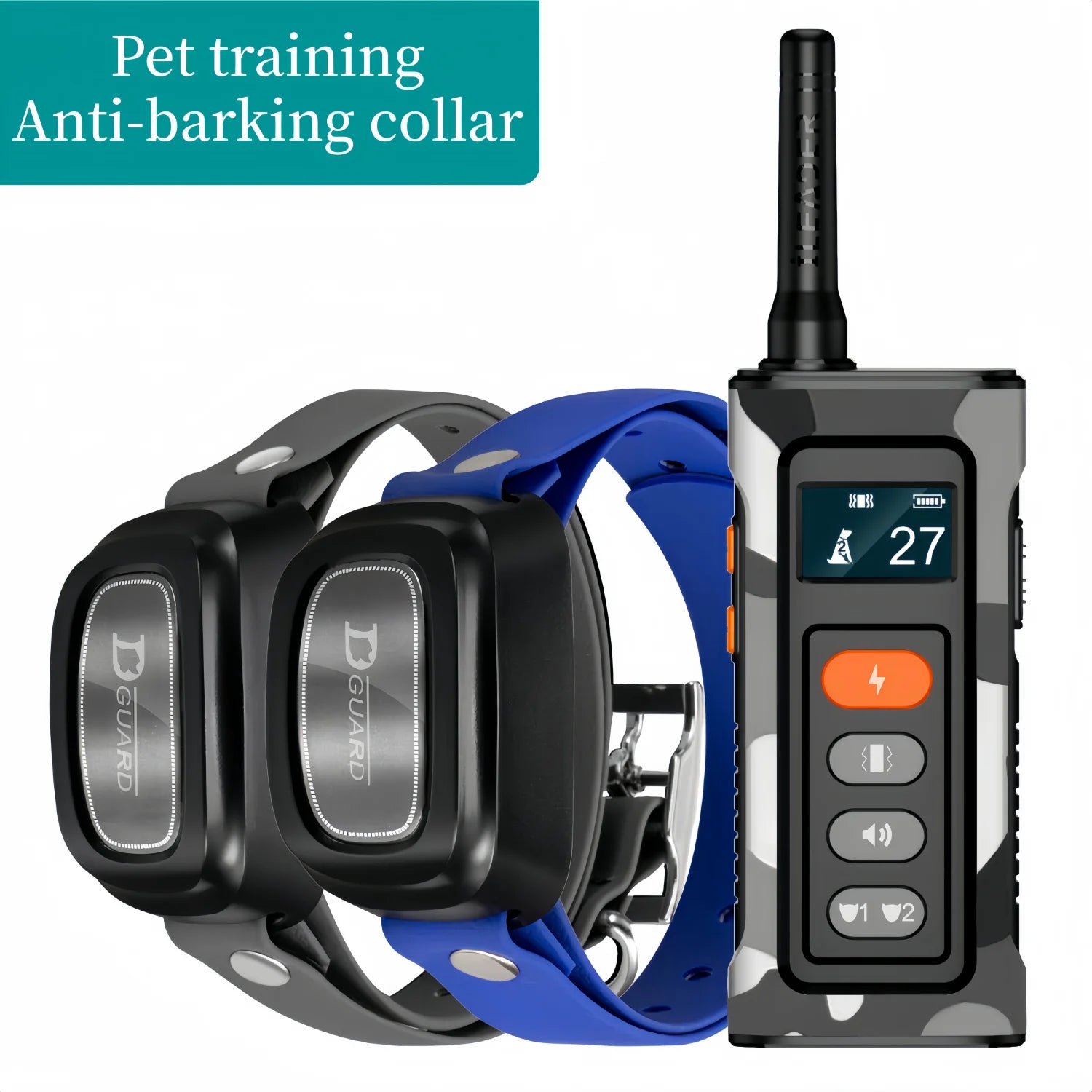 Waterproof Remote Dog Training Collar — Beep, Vibration & Shock, 3,300 ft Range (1,000 m), Adjustable for 8–150 lb (3.6–68 kg) Dogs