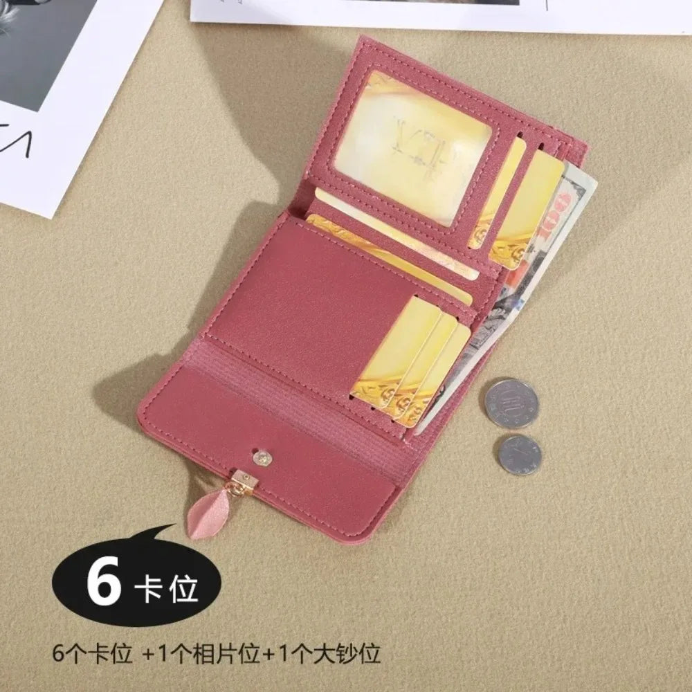 Compact Tri-Fold Women's Wallet - Small Coin Purse & Card Holder 11 x 8.5 x 2 cm (4.3 x 3.3 x 0.8 in)