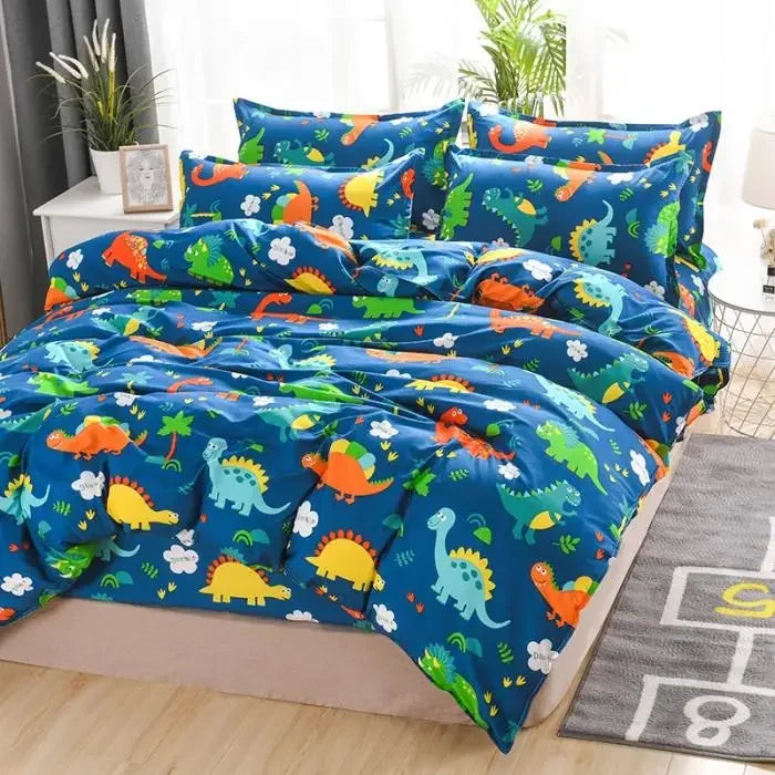 Aloe Vera Cotton 4-Piece Bedding Set – 1.5m (5 ft) Quilted Sheet & Quilt Cover, 500 TC