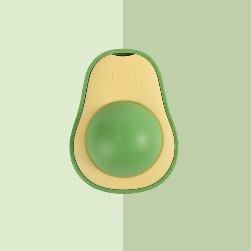 Avocado Catnip Ball Rotating Wall-Mounted Toy for Kittens – Mint Chew Ball for Cat Teeth Cleaning