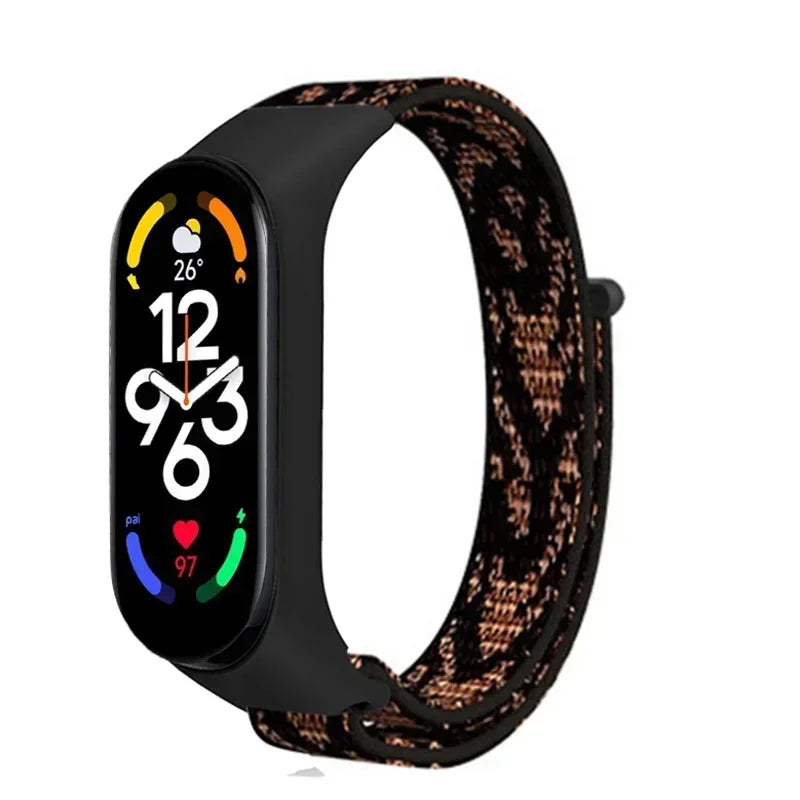 Nylon Loop Replacement Strap for Smart Fitness Tracker – Soft Adjustable Breathable Woven Wristband