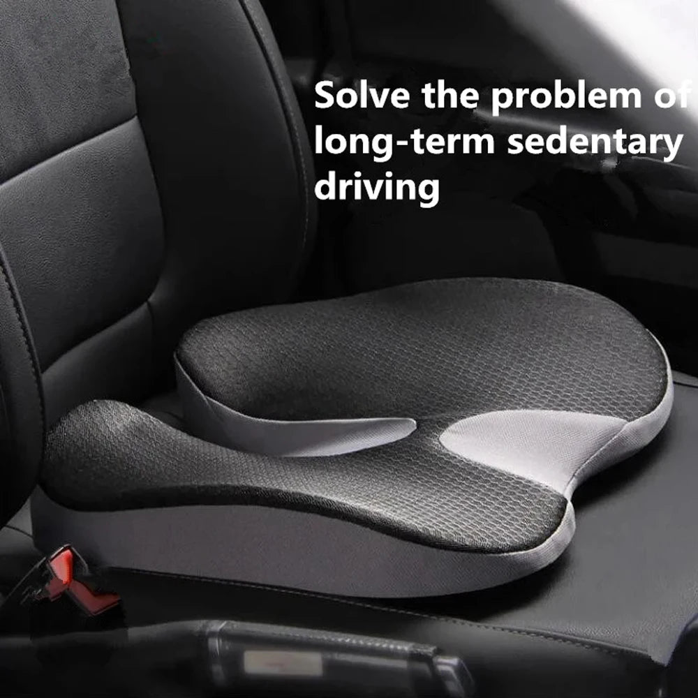 Memory Foam Seat & Back Cushion - Square Removable Washable Polyester Cover